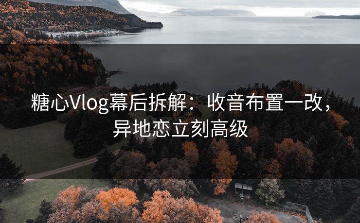糖心Vlog幕后拆解：收音布置一改，异地恋立刻高级